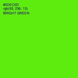 #5DEC0D - Bright Green Color Image