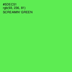 #5DEC51 - Screamin' Green Color Image