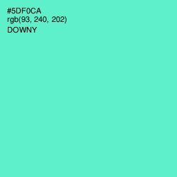 #5DF0CA - Downy Color Image