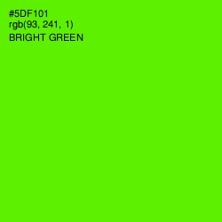 #5DF101 - Bright Green Color Image
