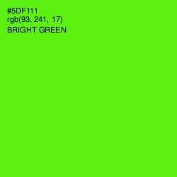 #5DF111 - Bright Green Color Image