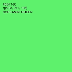 #5DF16C - Screamin' Green Color Image