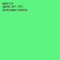 #5DF17F - Screamin' Green Color Image