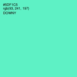 #5DF1C5 - Downy Color Image