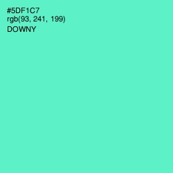 #5DF1C7 - Downy Color Image