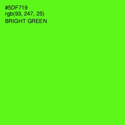 #5DF719 - Bright Green Color Image
