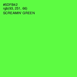 #5DFB42 - Screamin' Green Color Image