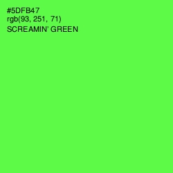#5DFB47 - Screamin' Green Color Image