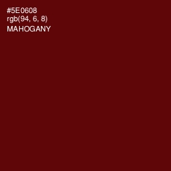 #5E0608 - Mahogany Color Image