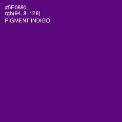 #5E0880 - Pigment Indigo Color Image
