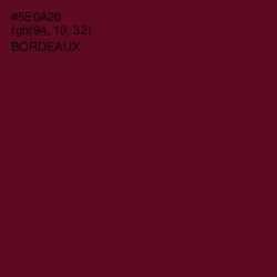 #5E0A20 - Bordeaux Color Image