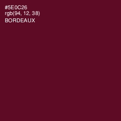 #5E0C26 - Bordeaux Color Image