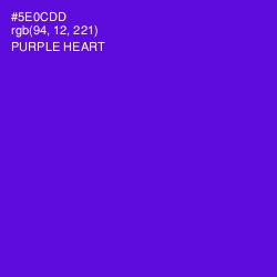 #5E0CDD - Purple Heart Color Image