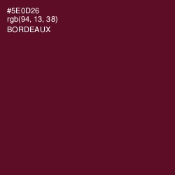 #5E0D26 - Bordeaux Color Image