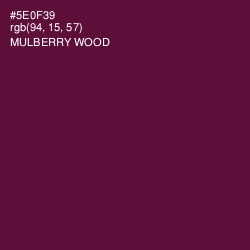 #5E0F39 - Mulberry Wood Color Image