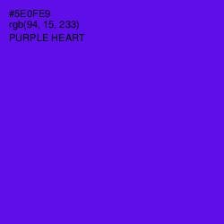 #5E0FE9 - Purple Heart Color Image