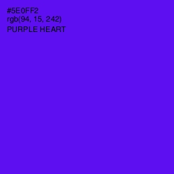 #5E0FF2 - Purple Heart Color Image