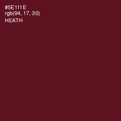 #5E111E - Heath Color Image