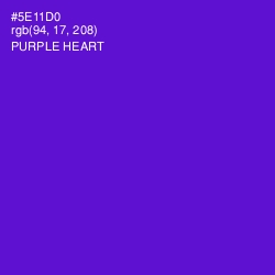 #5E11D0 - Purple Heart Color Image