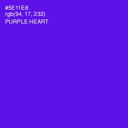 #5E11E8 - Purple Heart Color Image