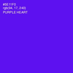 #5E11F0 - Purple Heart Color Image