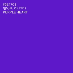 #5E17C9 - Purple Heart Color Image
