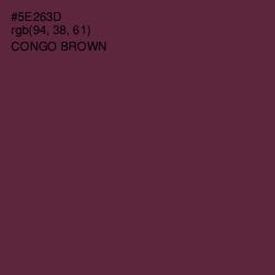 #5E263D - Congo Brown Color Image