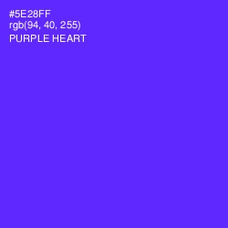 #5E28FF - Purple Heart Color Image