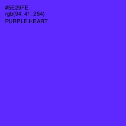 #5E29FE - Purple Heart Color Image