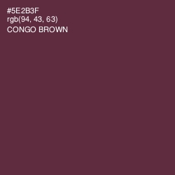 #5E2B3F - Congo Brown Color Image