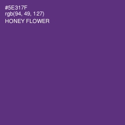 #5E317F - Honey Flower Color Image