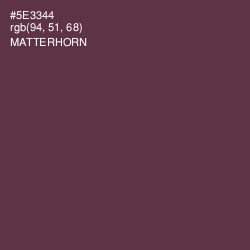 #5E3344 - Matterhorn Color Image