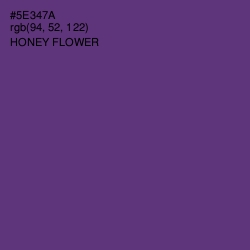 #5E347A - Honey Flower Color Image