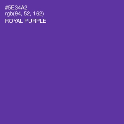 #5E34A2 - Royal Purple Color Image