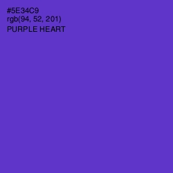 #5E34C9 - Purple Heart Color Image