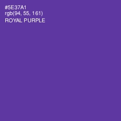 #5E37A1 - Royal Purple Color Image