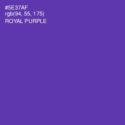 #5E37AF - Royal Purple Color Image