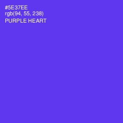 #5E37EE - Purple Heart Color Image