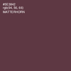 #5E3842 - Matterhorn Color Image