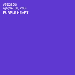#5E38D0 - Purple Heart Color Image