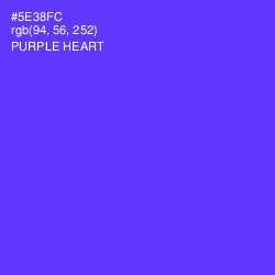 #5E38FC - Purple Heart Color Image