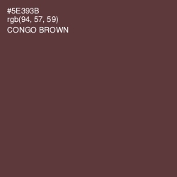 #5E393B - Congo Brown Color Image