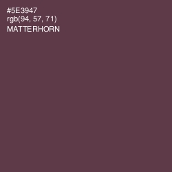 #5E3947 - Matterhorn Color Image