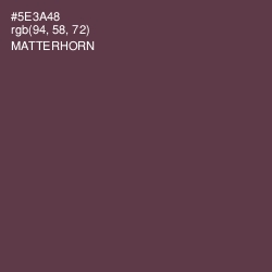 #5E3A48 - Matterhorn Color Image