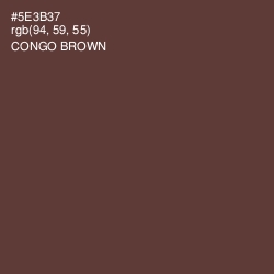 #5E3B37 - Congo Brown Color Image