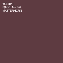 #5E3B41 - Matterhorn Color Image