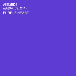 #5E3BD3 - Purple Heart Color Image