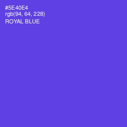 #5E40E4 - Royal Blue Color Image