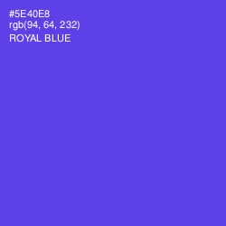 #5E40E8 - Royal Blue Color Image