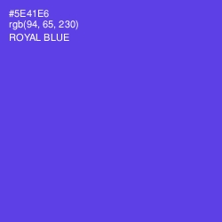 #5E41E6 - Royal Blue Color Image